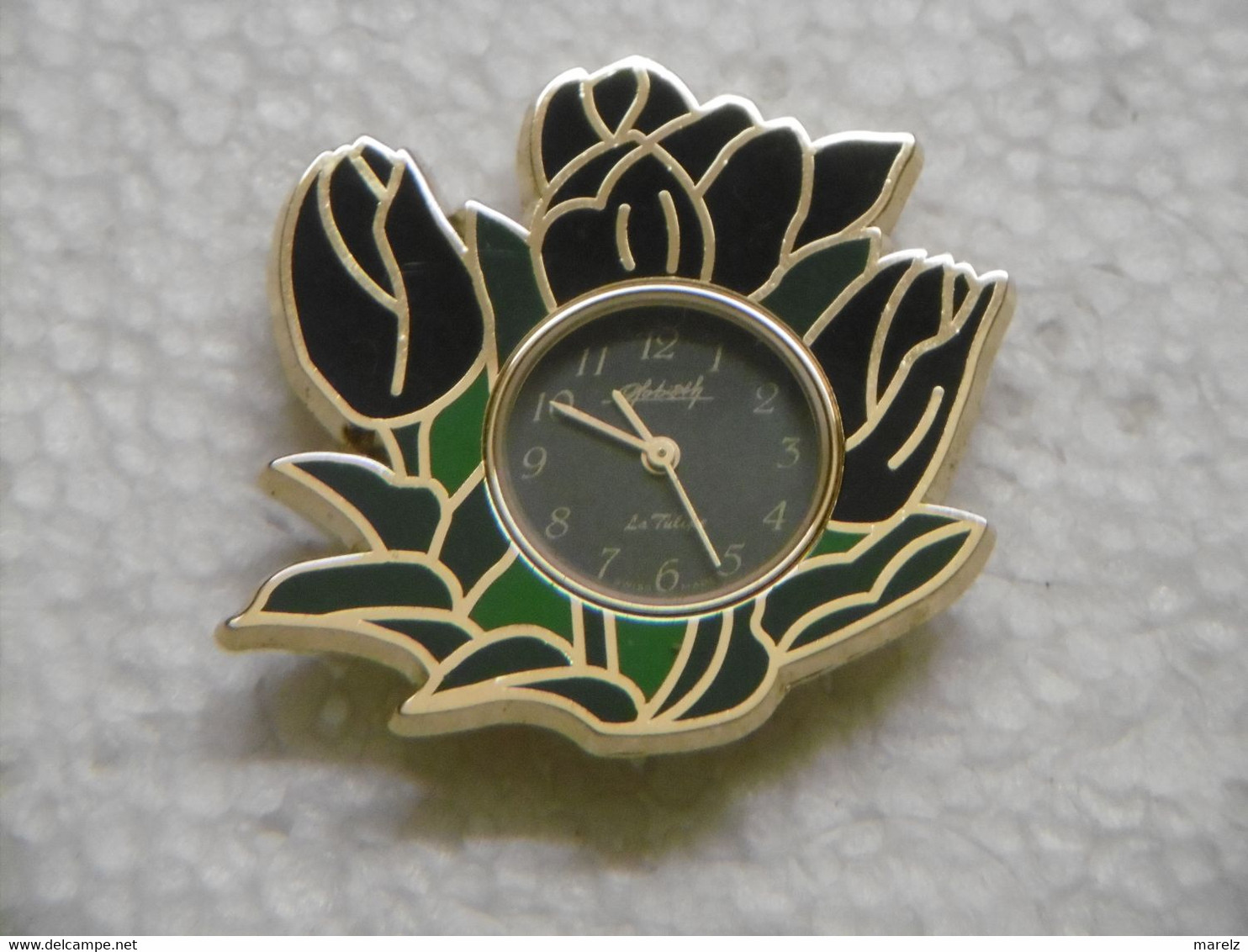 Montre SWISS MADE Bijoux LA TULIPE  MAXIMILIEN Pin's Fermoir Ballou Reg'd - Pin Pins Badge EGF Fleurs - Schmuckuhren