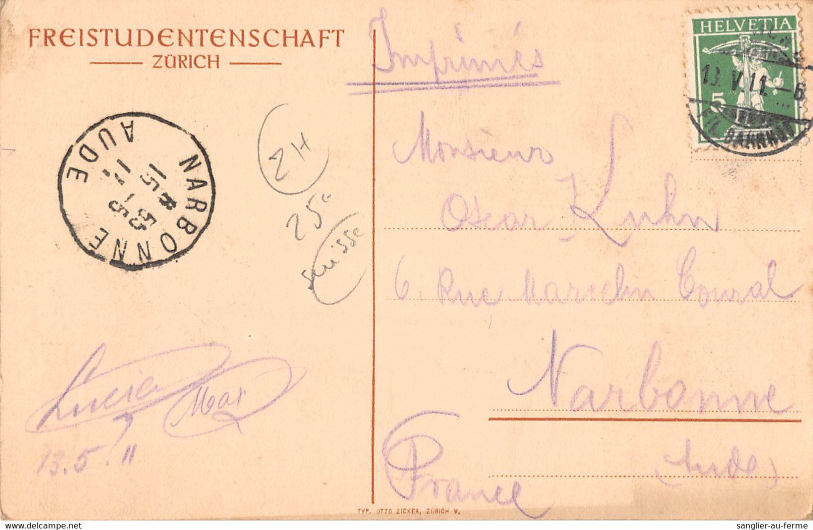 CPA SUISSE KINDER HILFSTAG 1911 - Autres & Non Classés