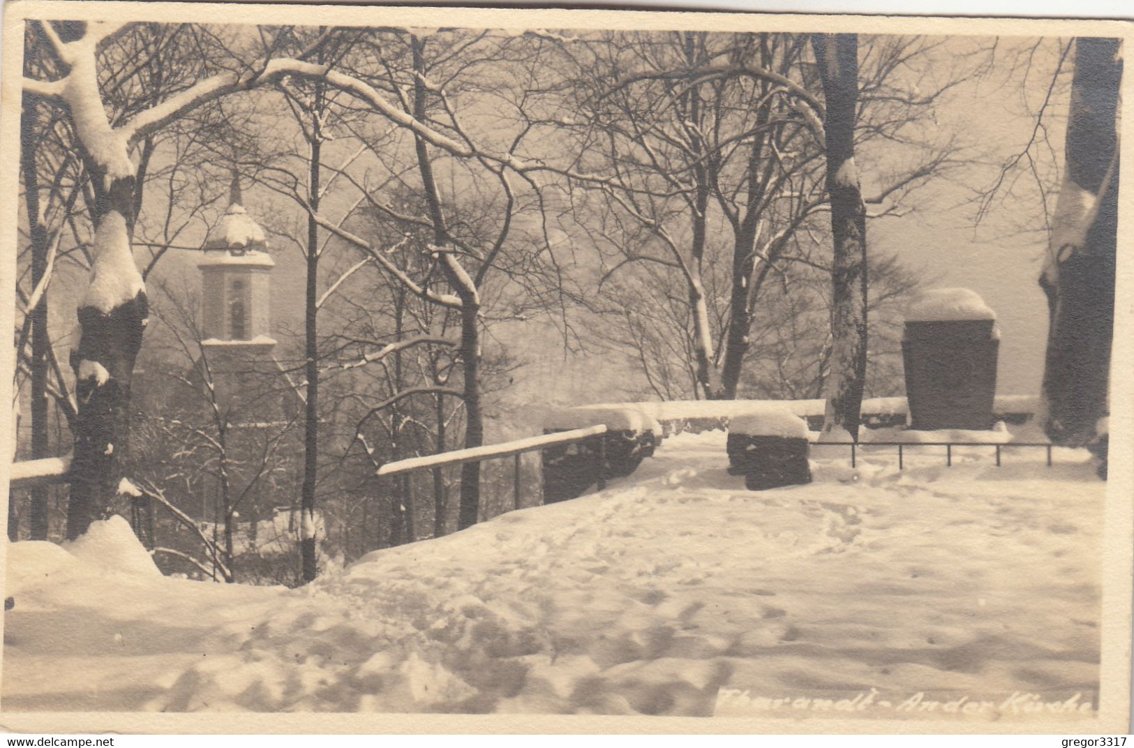 A8323) THARANDT - An Der KIRCHE - Sehr Alte Verschneite Ansicht TOP !! 12.12.1933 - Tharandt