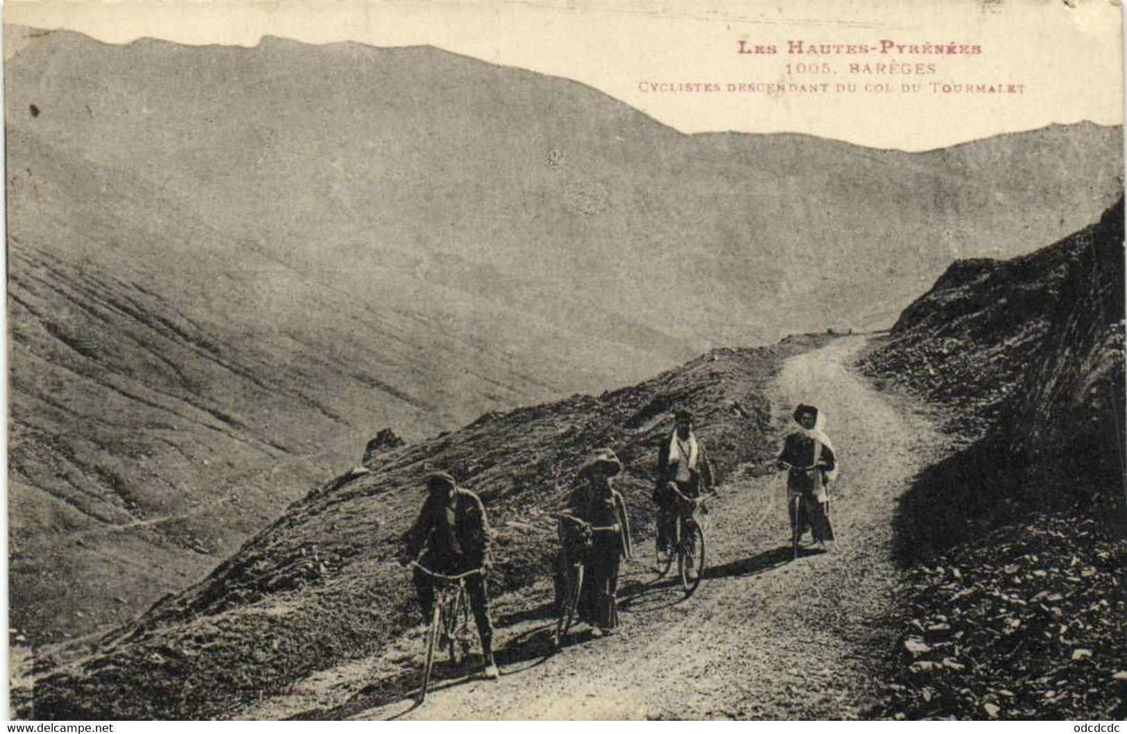 Les Hautes Pyrénées BAREGES   Cyclistes Descendant Du Col Du Tourmalet Labouche RV - Sonstige & Ohne Zuordnung