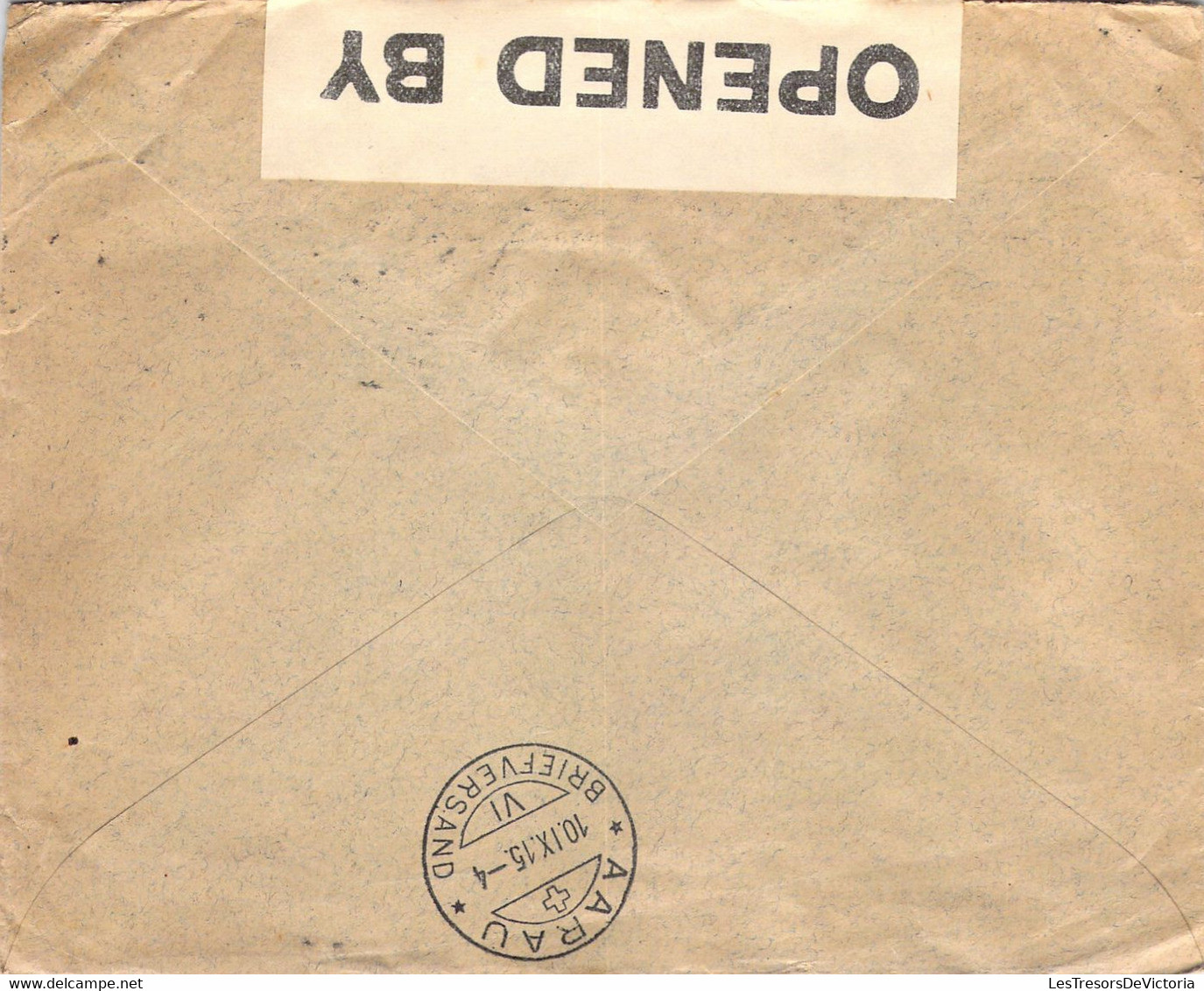 Enveloppe Oblitérée En 1915 - Opened By Censor 718 - Courrier Envoyé En Suisse Switzerland - Poststempel