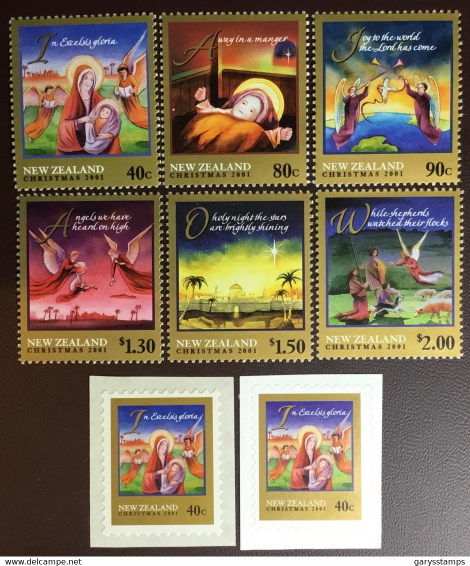 New Zealand 2001 Christmas With Coil & Booklet Stamps MNH - Sonstige & Ohne Zuordnung