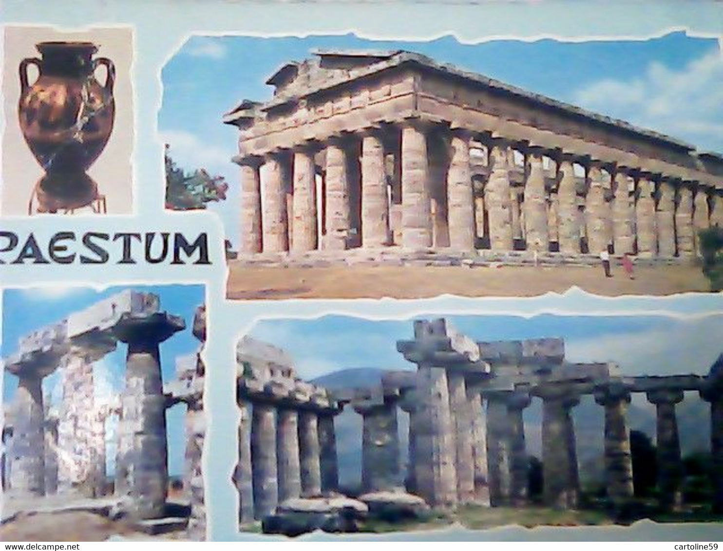 25 CARDS  PAESTUM SA VEDUTE SALUTI CAMPING  VBN1960<  IN5374