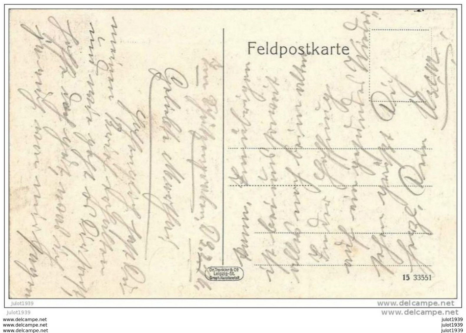 GUIGNICOURT ..-- GARE . FELDPOST . 1916? Vers Allemagne . Voir Verso . - Laon
