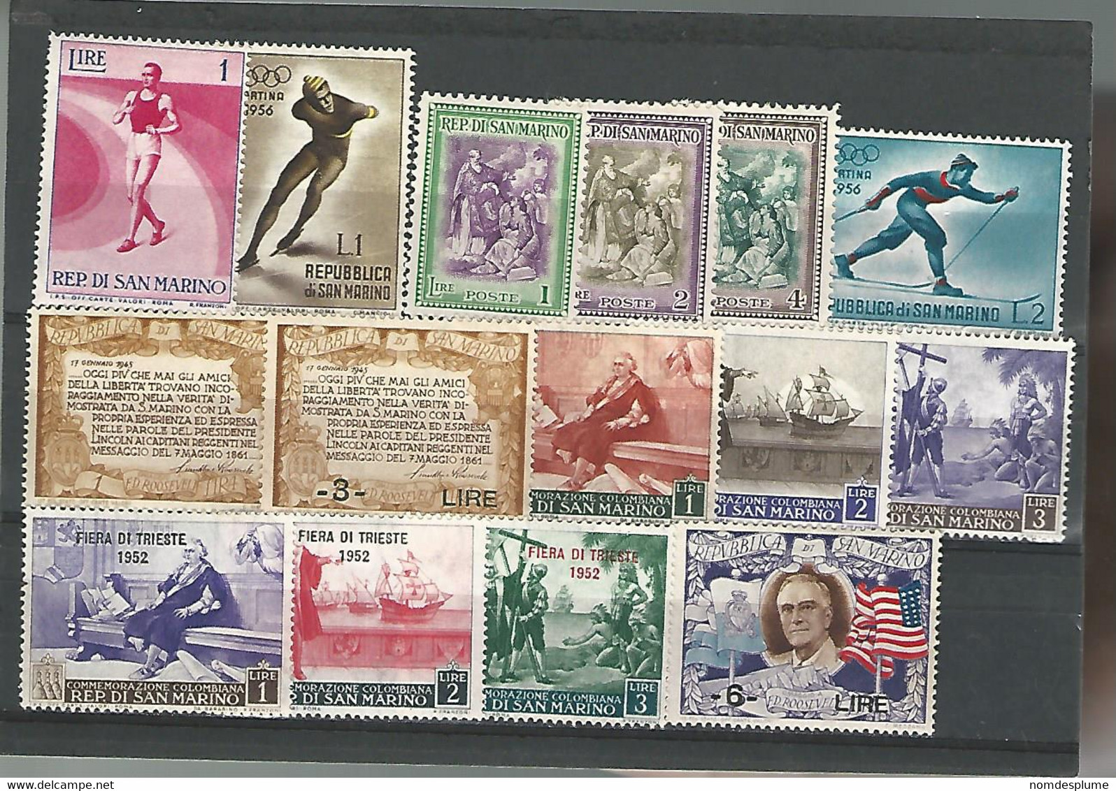 54929 ) Collection San Marino Sport History Overprint - Collections, Lots & Séries