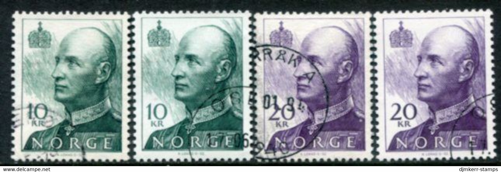 NORWAY 1993) Definitive: King Harald V 10 Kr. 20 Kr. On Ordinary And Phosphor Papers Used.   Michel 1131-32x,y - Gebraucht