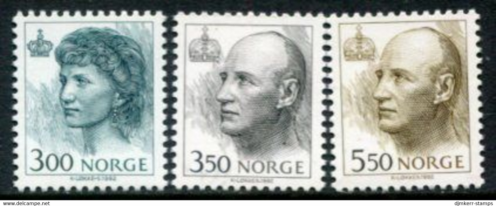 NORWAY 1993 Definitive: King Harald V And Queen Sonja On Phosphor Paper MNH / **.   Michel 1116y-1118y - Ongebruikt