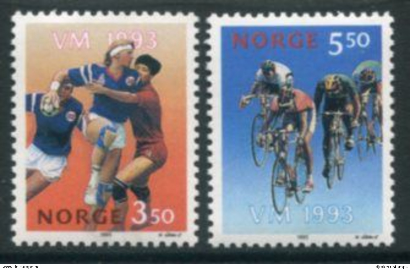 NORWAY 1993 Sports Championships MNH / **.   Michel 1129-30 - Unused Stamps