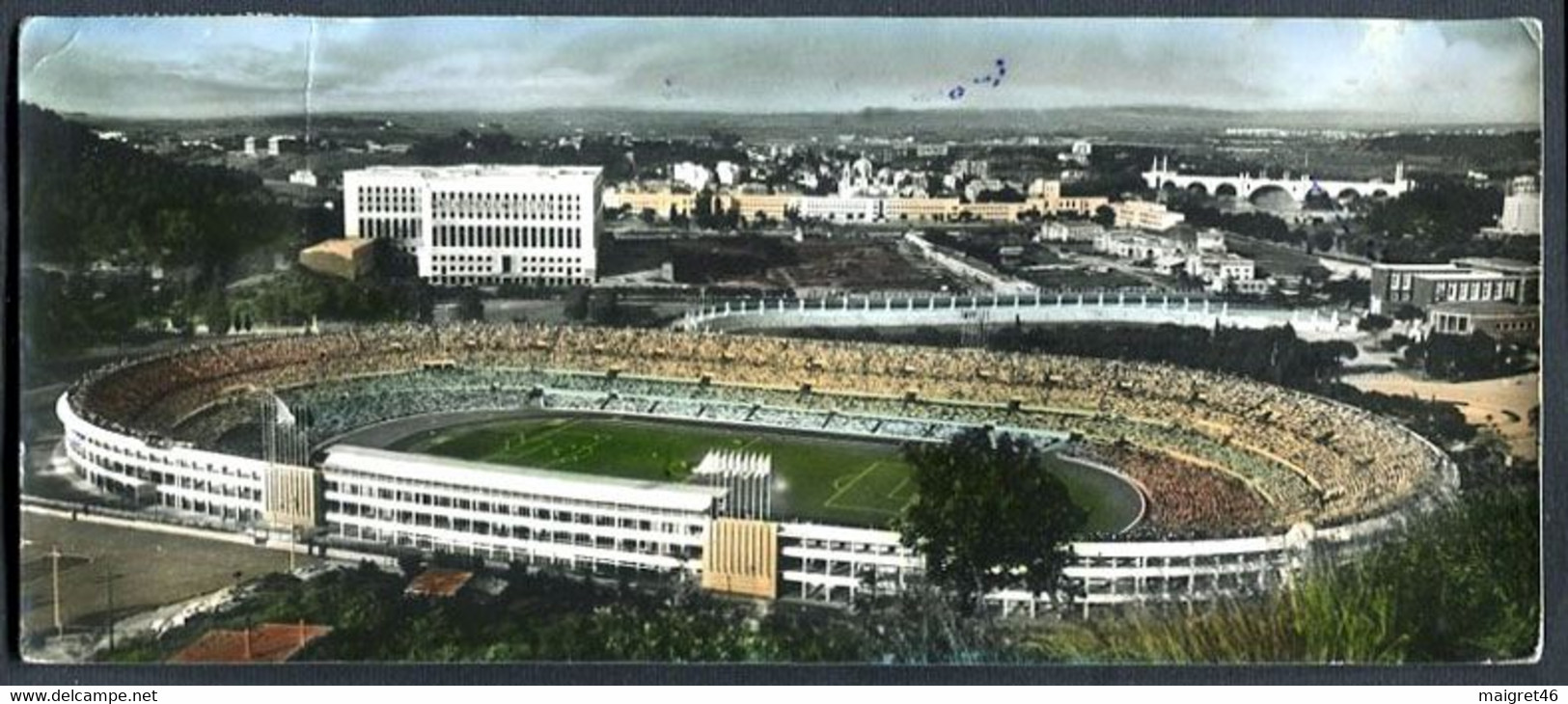 CARTOLINA ROMA STADIO DEI CENTOMILA VIAGGIATA  ANNO 1955 - Stadiums & Sporting Infrastructures