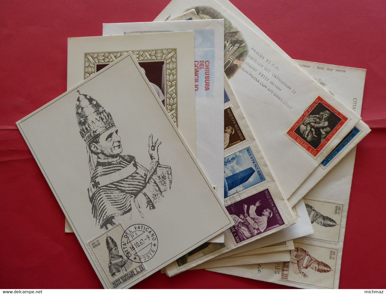 Lot Enveloppes Souvenirs + Carte VATICAN - Cartas & Documentos