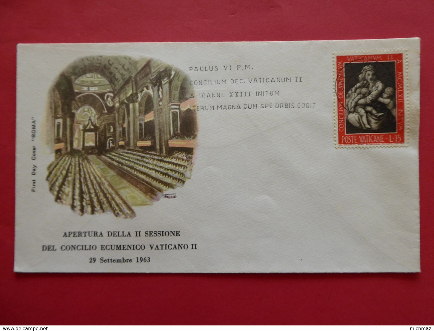 Lot enveloppes souvenirs + carte VATICAN