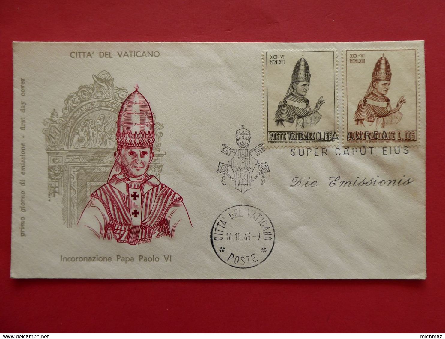 Lot enveloppes souvenirs + carte VATICAN