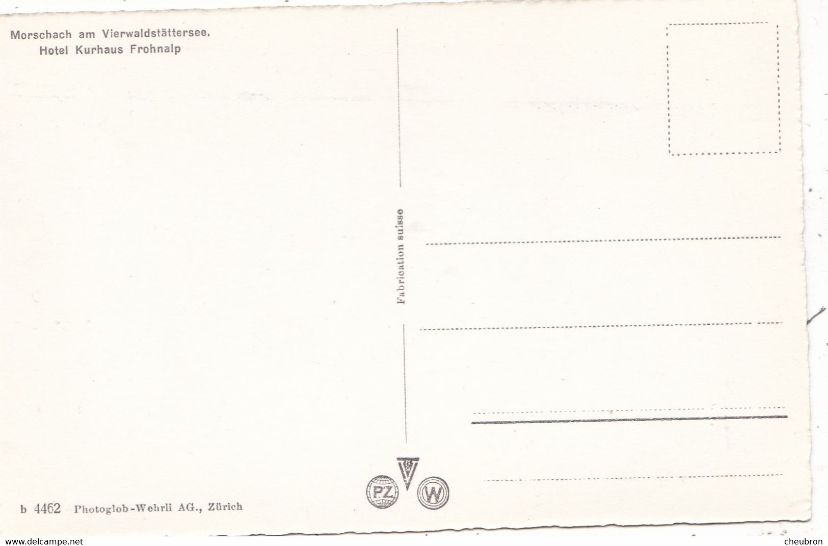 SUISSE. MORSCHACH.  HOTEL KURHAUS FROHNALP..  ANNÉES 50 - Morschach