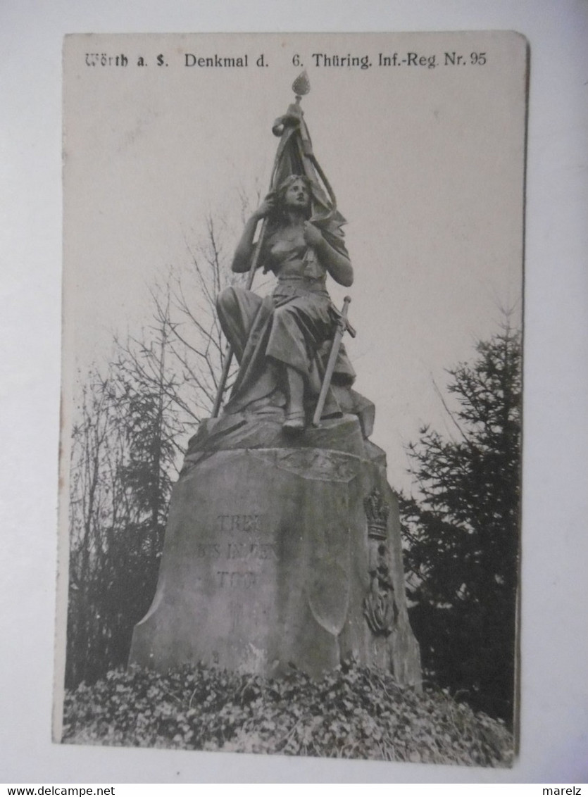 Wörth A. S. Denkmal D.   6 Thüring. Inf.-Reg. Nr. 95 - Wörth