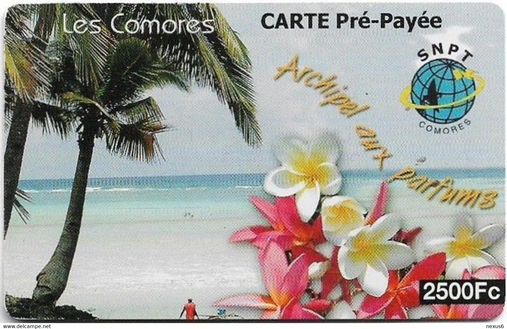 Comoros - S.N.P.T. - Archipel Aux Parfums, GSM Refill 2.500CF, Used - Comoros