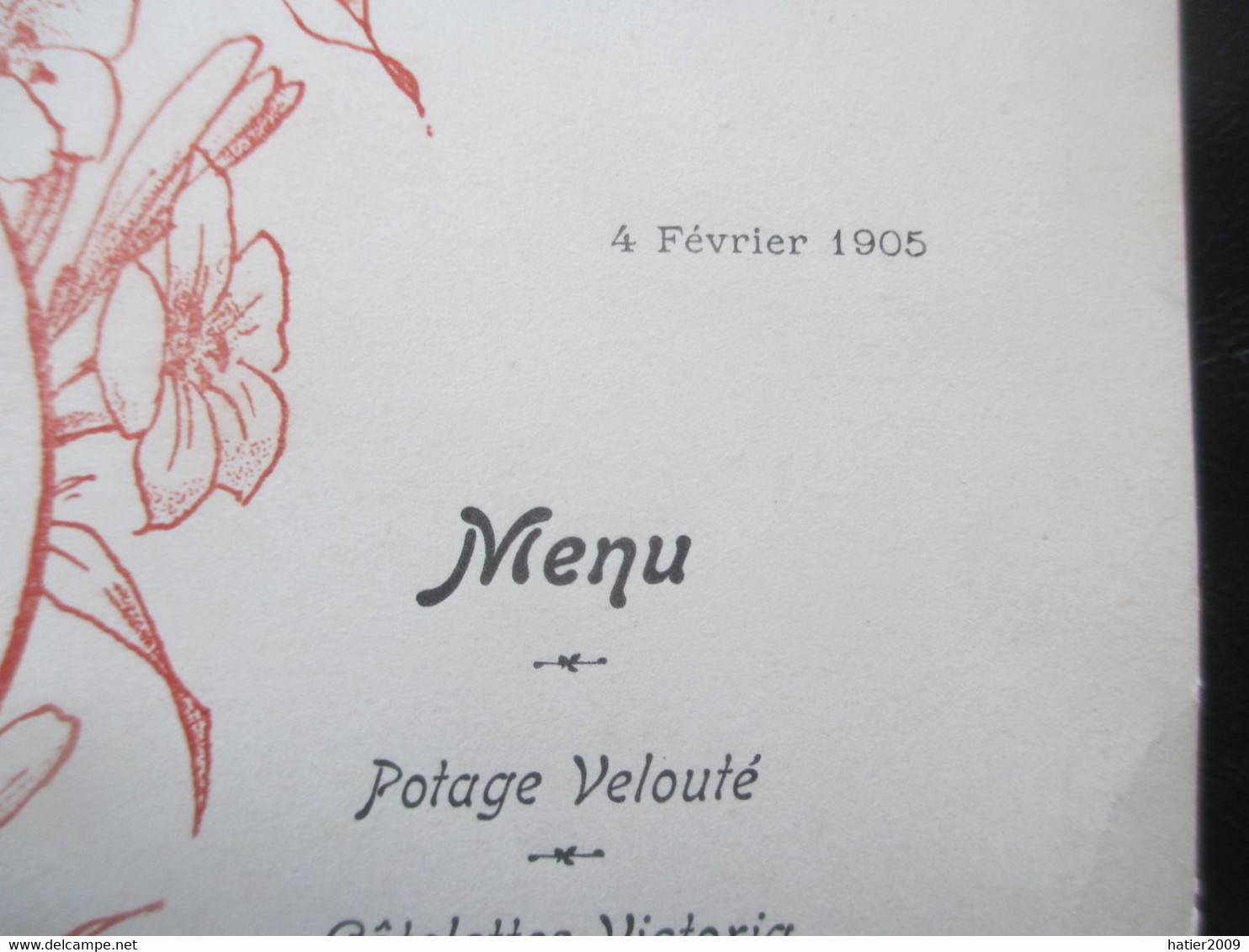 MENU Février 1905 - ROUEN Avec La Statue De Pouyer Quertier - Menus