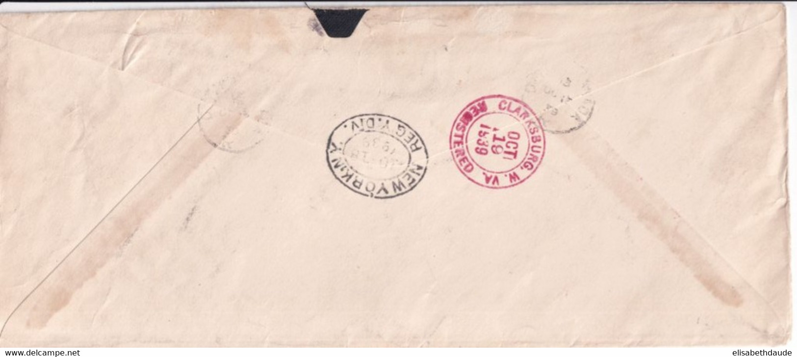 1939 - CANADA - ENVELOPPE GF O.H.M.S RECOMMANDEE De OTTAWA => CLARKSBURG (WEST VIRGINIA - USA) - Brieven En Documenten