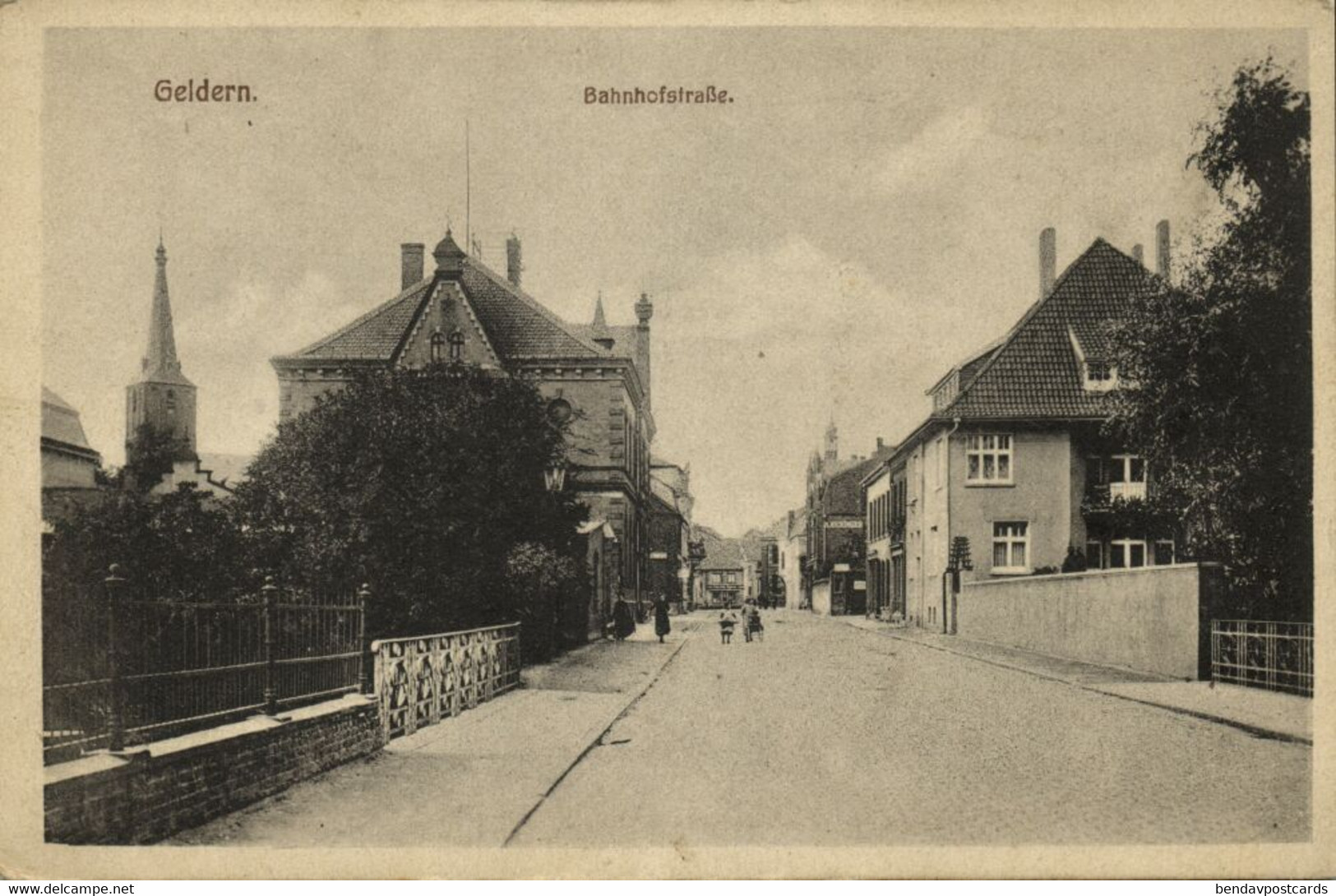 GELDERN, Bahnhofstraße (1920s) AK - Geldern