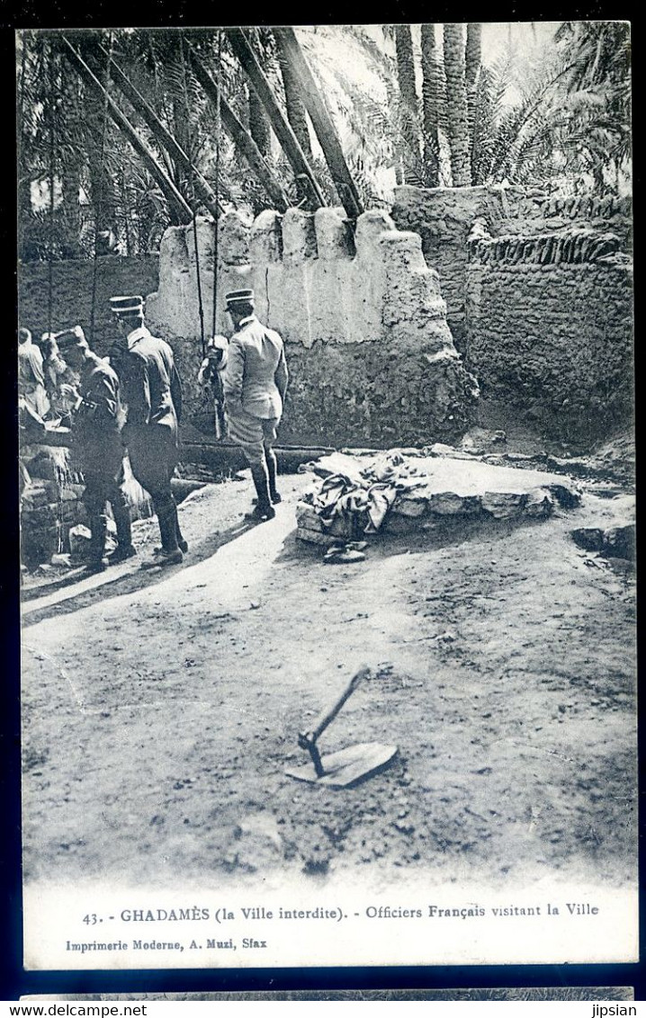 Cpa De Libye -- Ghadamès - La Ville Interdite - Officiers Français  Visitant La Ville FE22-29 - Libia