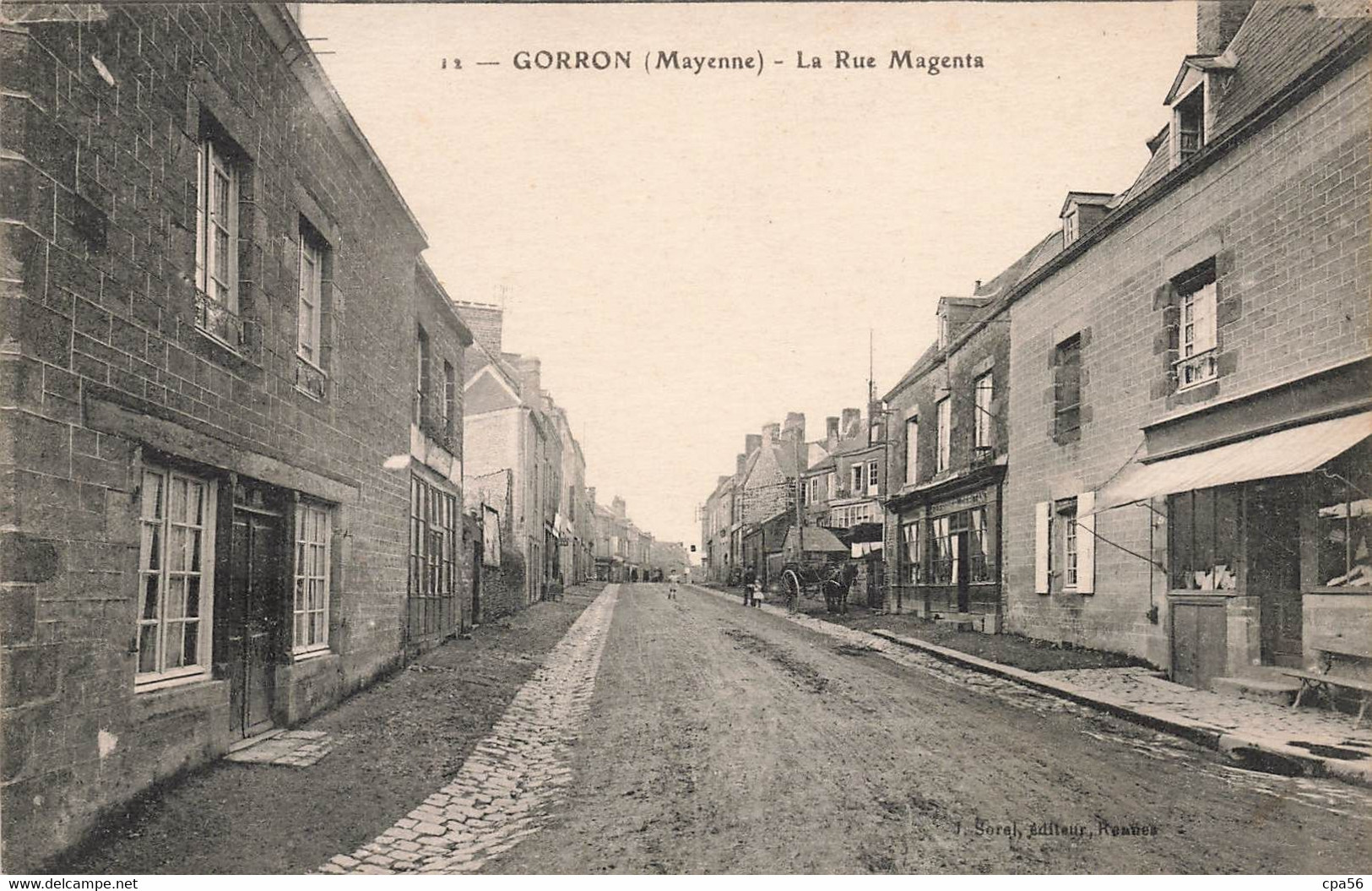 GORRON - Rue Magenta - Belle Carte - Commerces - Gorron