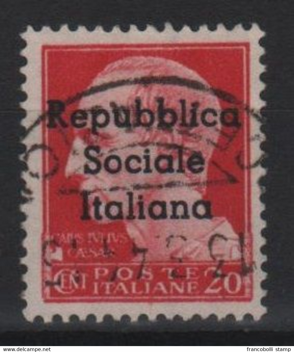 1944 Repubblica Sociale Italiana Imperiale Teramo Base Atlantica US - Afgestempeld