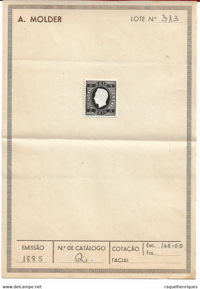 PORTUGAL - D.LUIS I PERF:13½ REPRINT 1885 MH (STB14-124) - Proofs & Reprints