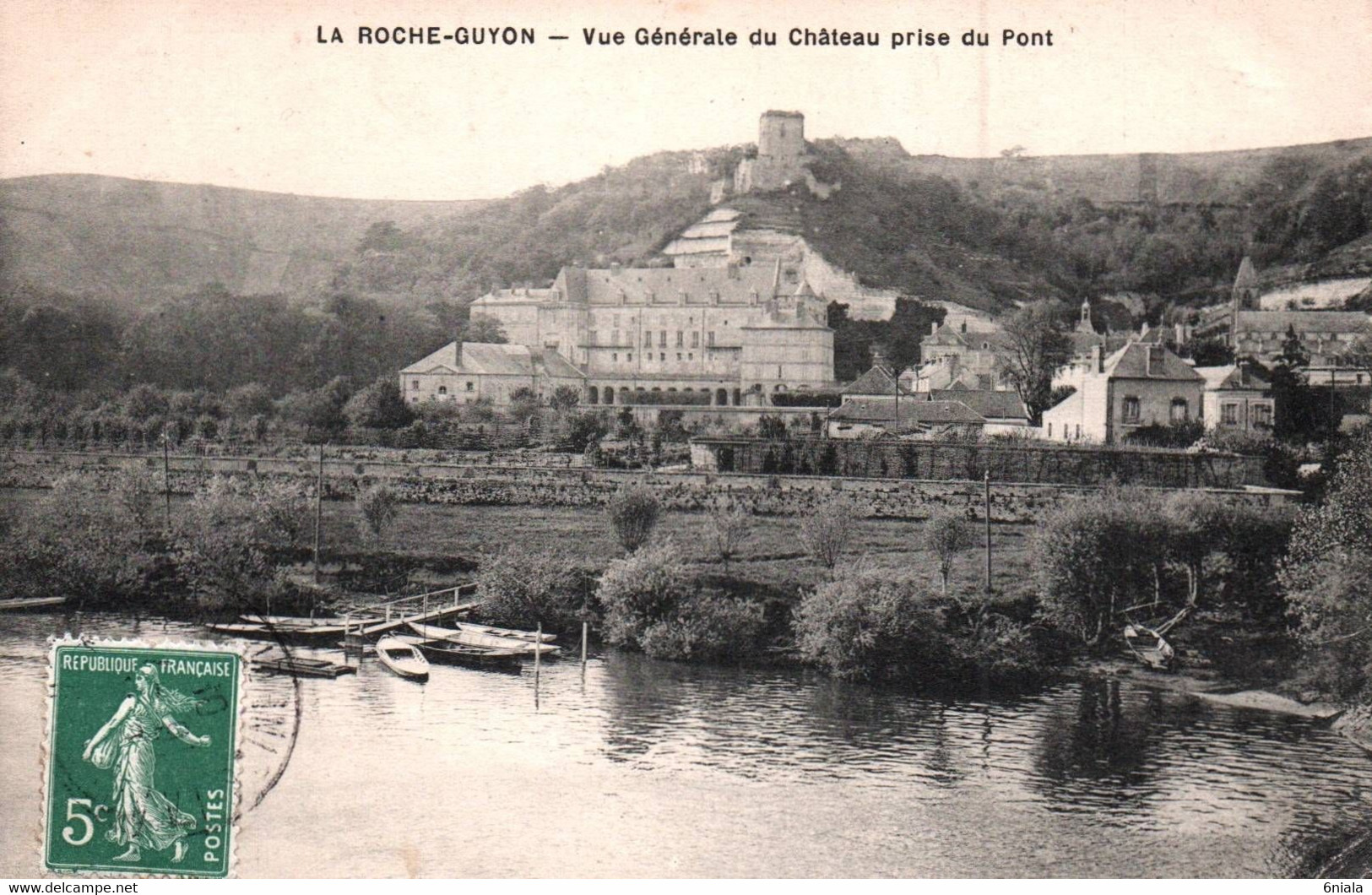 9189 LA ROCHE GUYON  Vue Générale  Du Château Prise Du Pont   ( Recto-verso) 95 Val D'Oise - La Roche Guyon