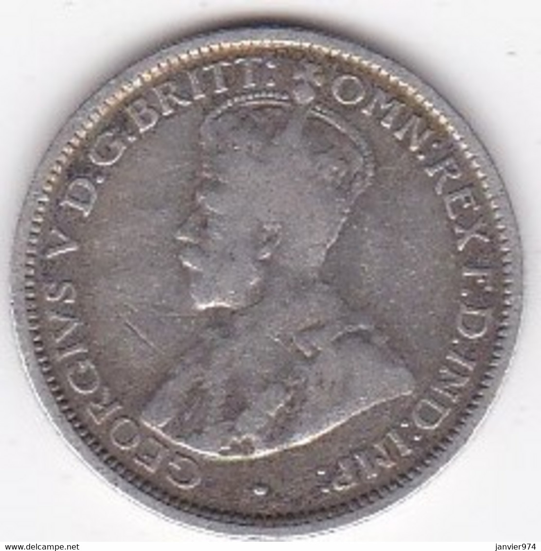 Australie 6 Pence 1921 Melbourne George V, En Argent . KM# 25 - Sixpence