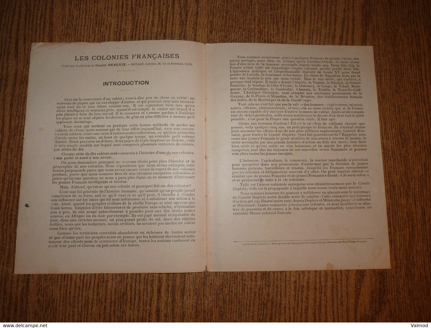 Protège-Cahier/Couverture "Les Colonies Françaises"-Voir Détail Sur Photos- Format Plié 22,5 Cm X 17,5 Cm Environ. - Protège-cahiers