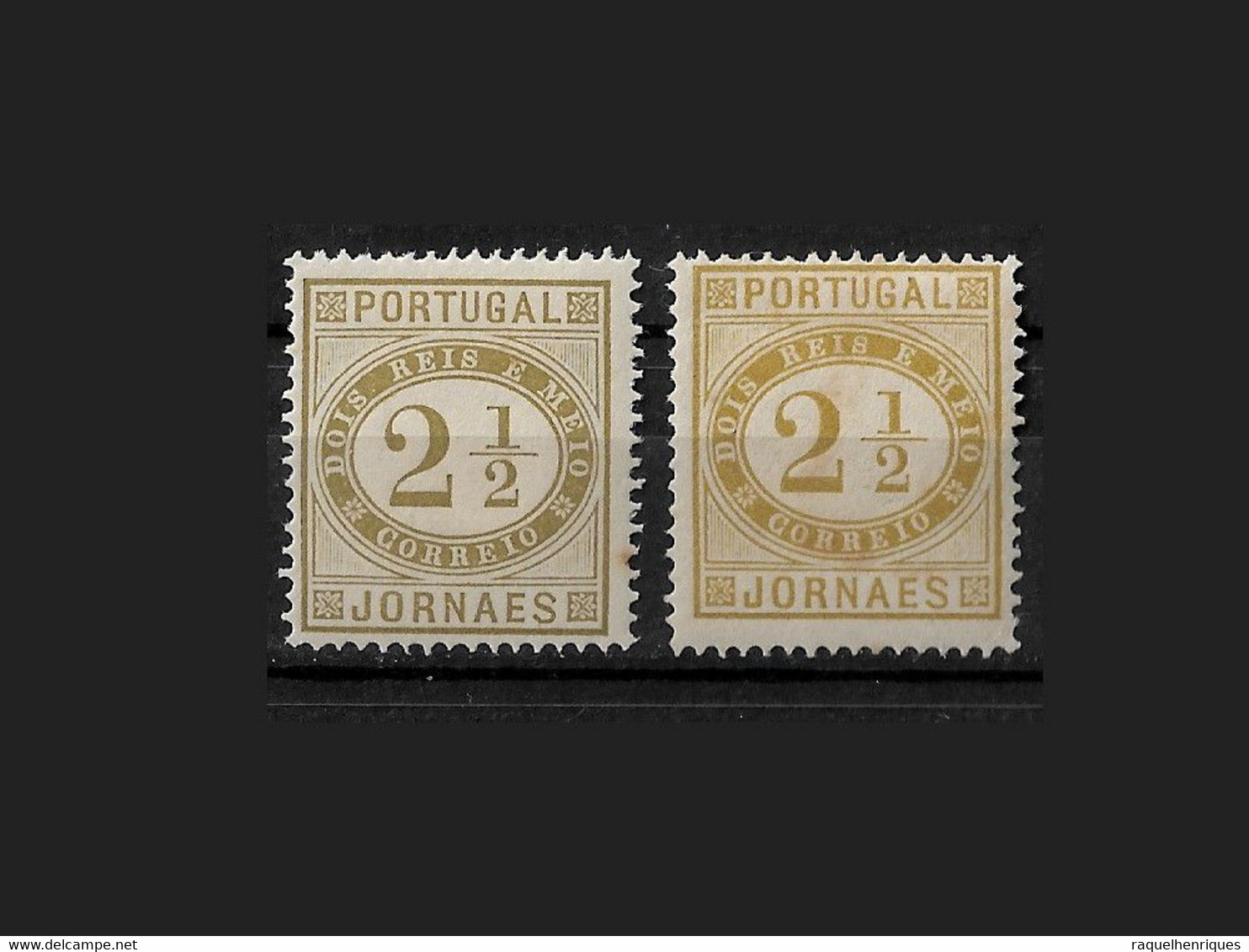 PORTUGAL - JORNAES REPRINT 1905 2 DIF. TONES MH (STB14-128) - Proofs & Reprints
