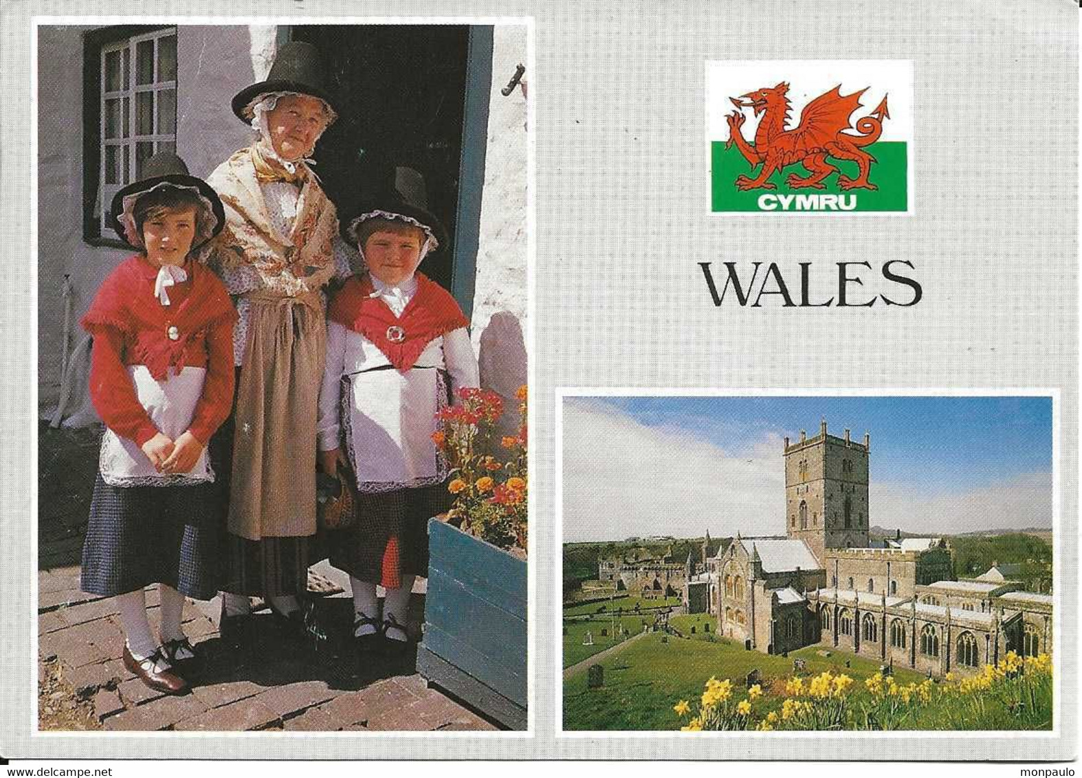 Pays De Galles. CPM. Pembrokeshire. Saint David's. St. David's Cathedral. Welsh National Costume. - Pembrokeshire