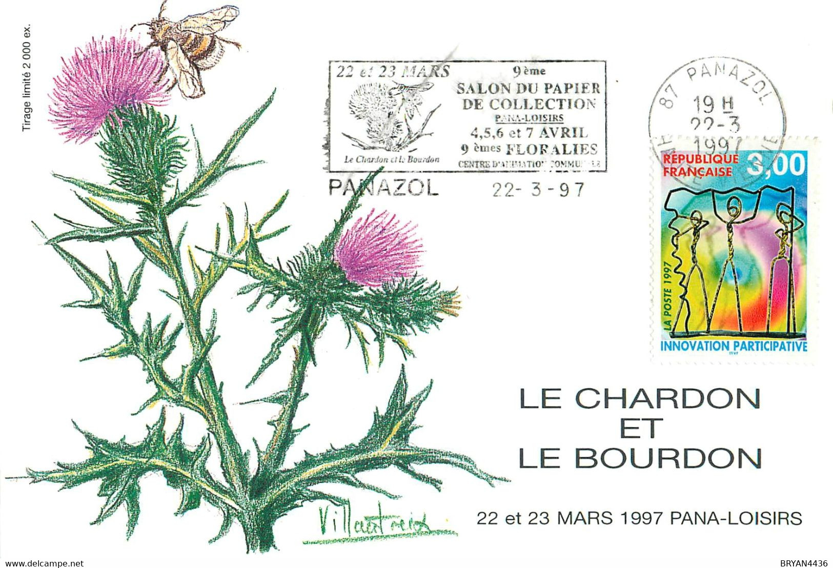 87 - PANAZOL - 9° SALON Du PAPIER - LE CEPES  - 1997 - CP - TRES BON ETAT - Panazol