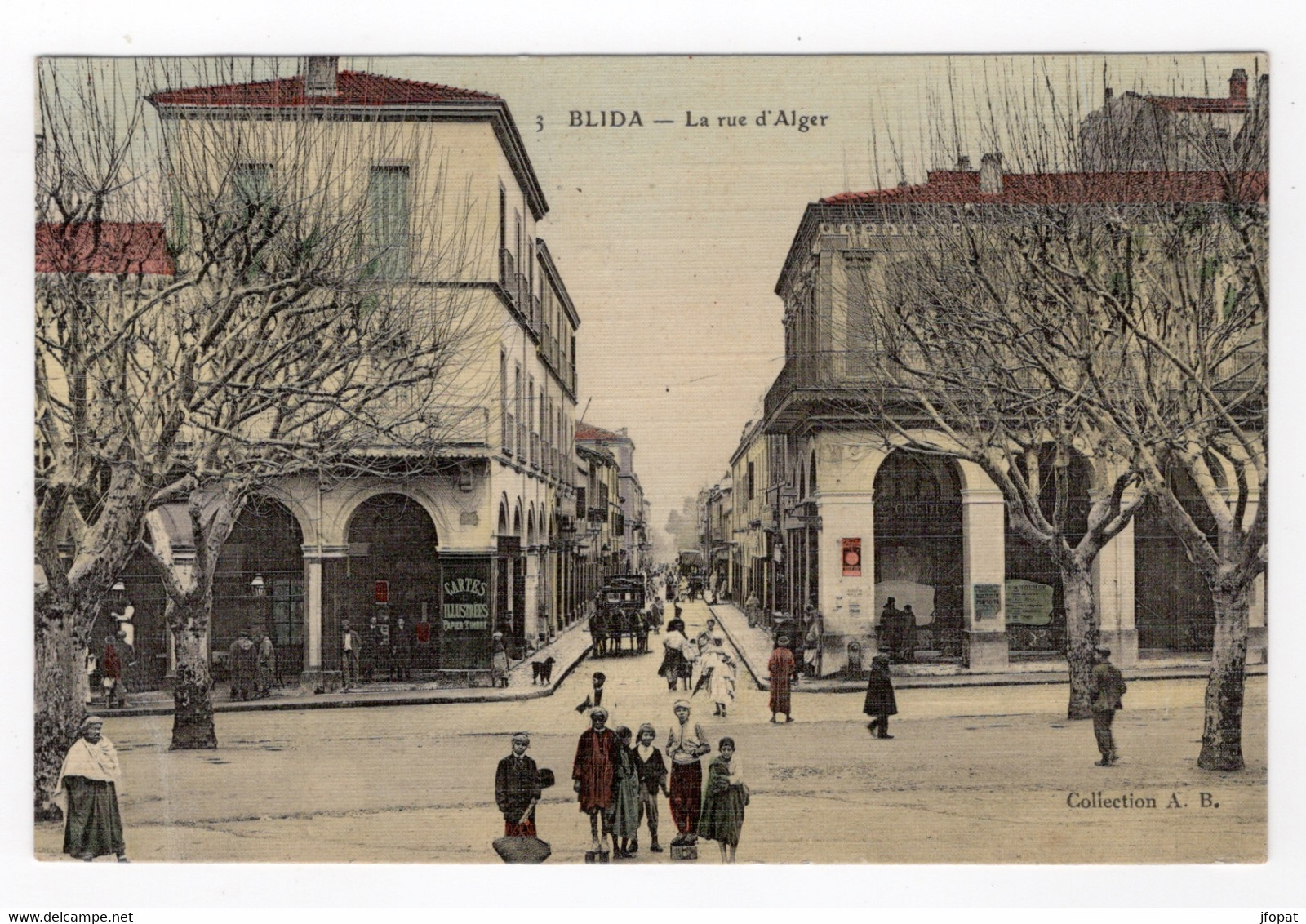 ALGERIE - BLIDA La Rue D'Alger, Toilée Couleur - Blida