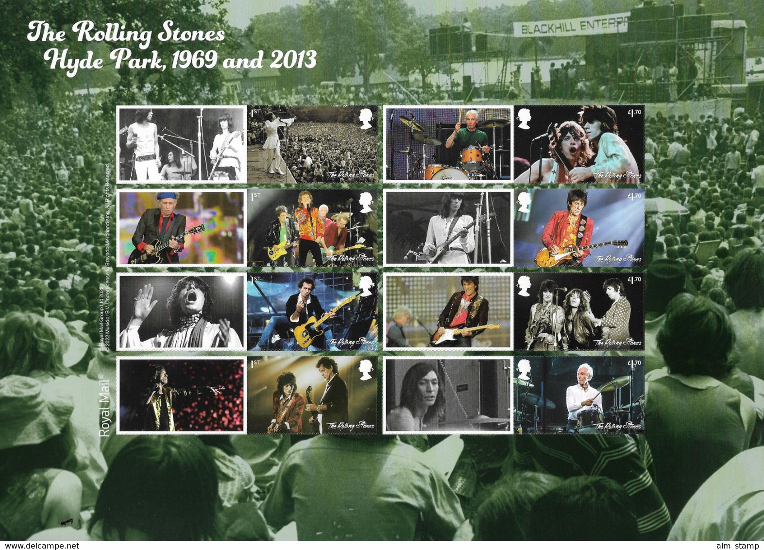 2022 Grossbritannien Mi.  **MNH   THE ROLLING STONES Hade Park 1969 And 2013 - Non Classés