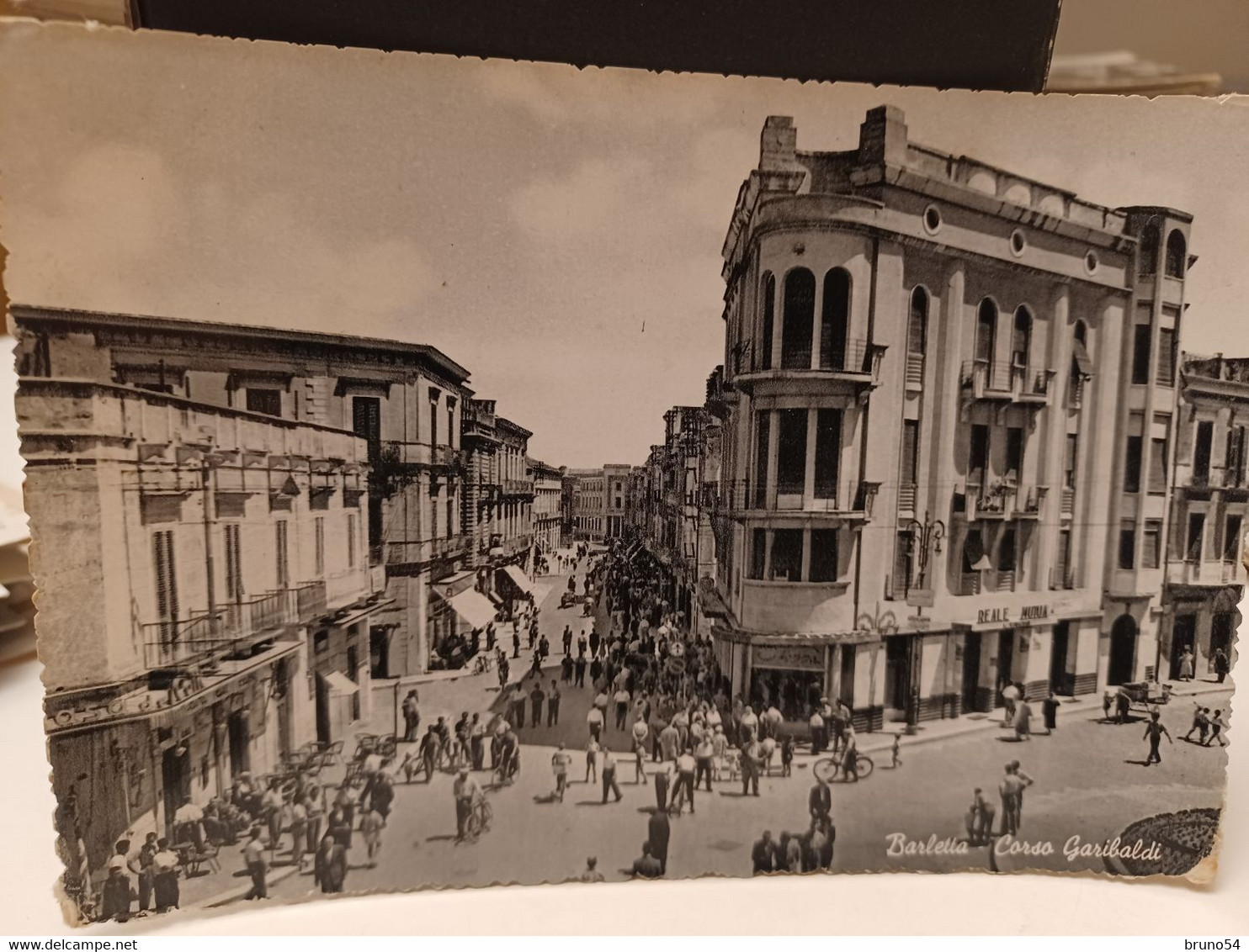 Cartolina Barletta Provincia Di Barletta-Andria-Trani Corso Garibaldi 1955 ,assicurazioni Reale Mutua - Barletta