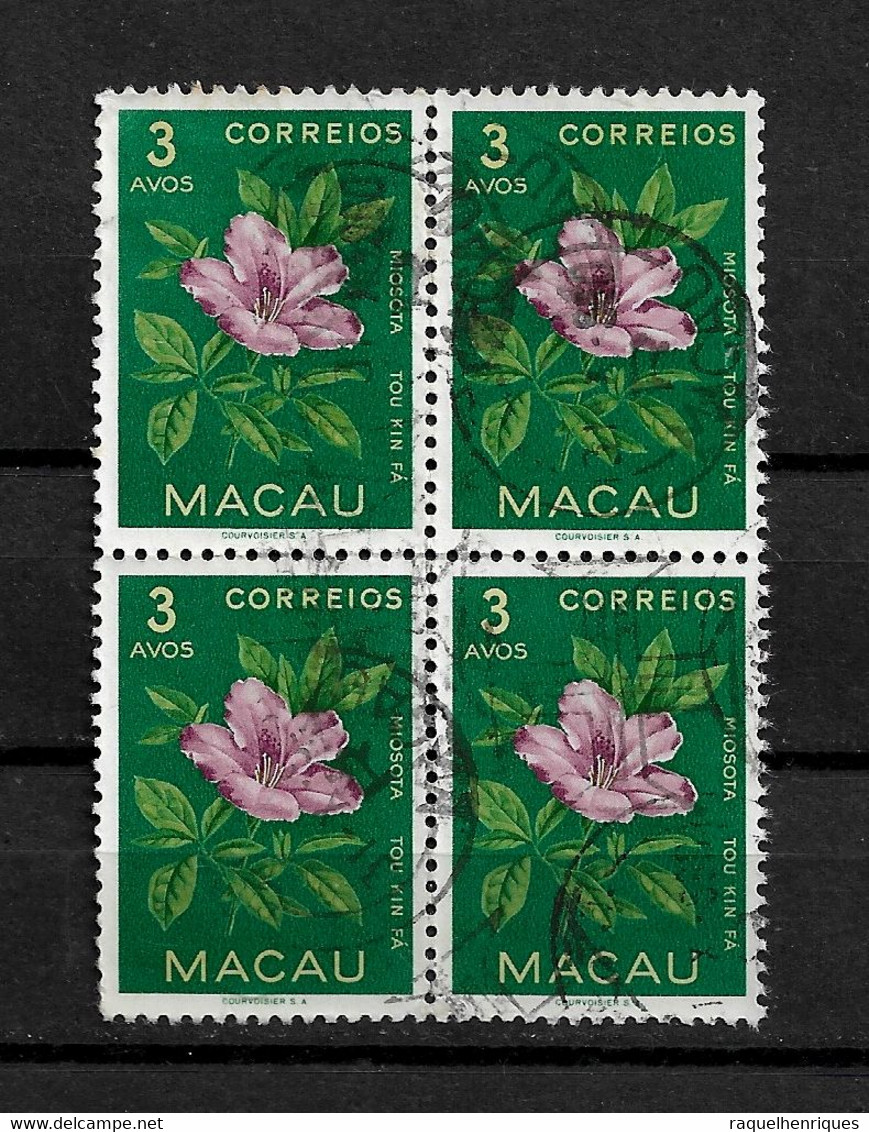 MACAU - 1953 Md#375 BLOCK OF 4 USED (STB18-02) - Probe- Und Nachdrucke