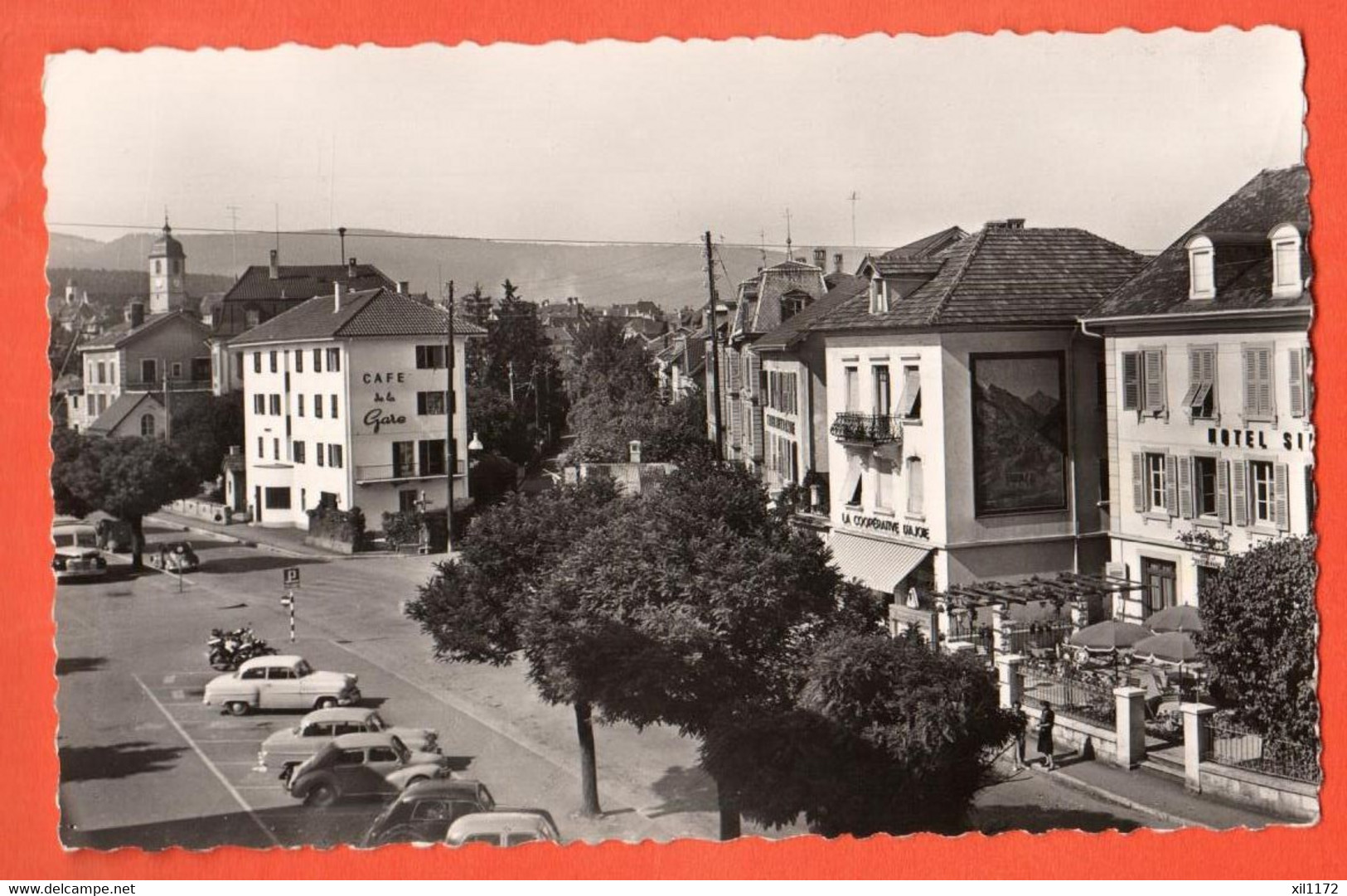 NAD-06 Porrentruy Place De La Gare Café De La Gare  Circulé 1963  Perrochet  9937 - Porrentruy