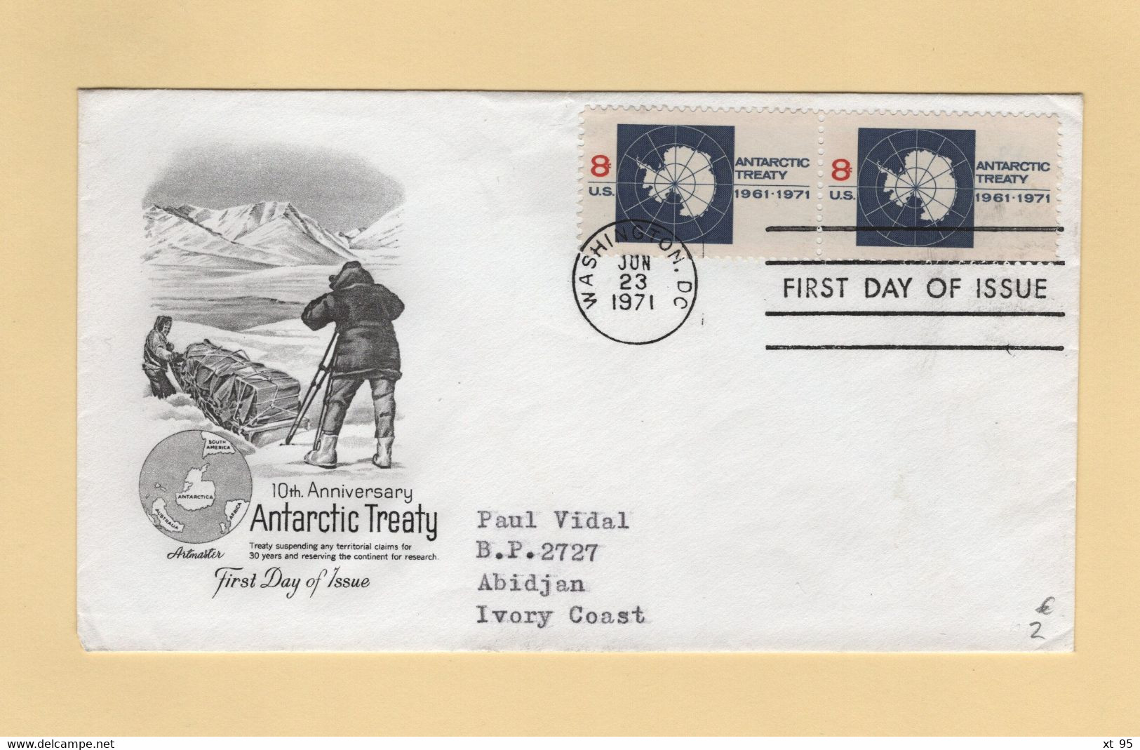 Antarctique - 10th Anniversary Antarctic Treaty - 1971 - FDC - Otros & Sin Clasificación