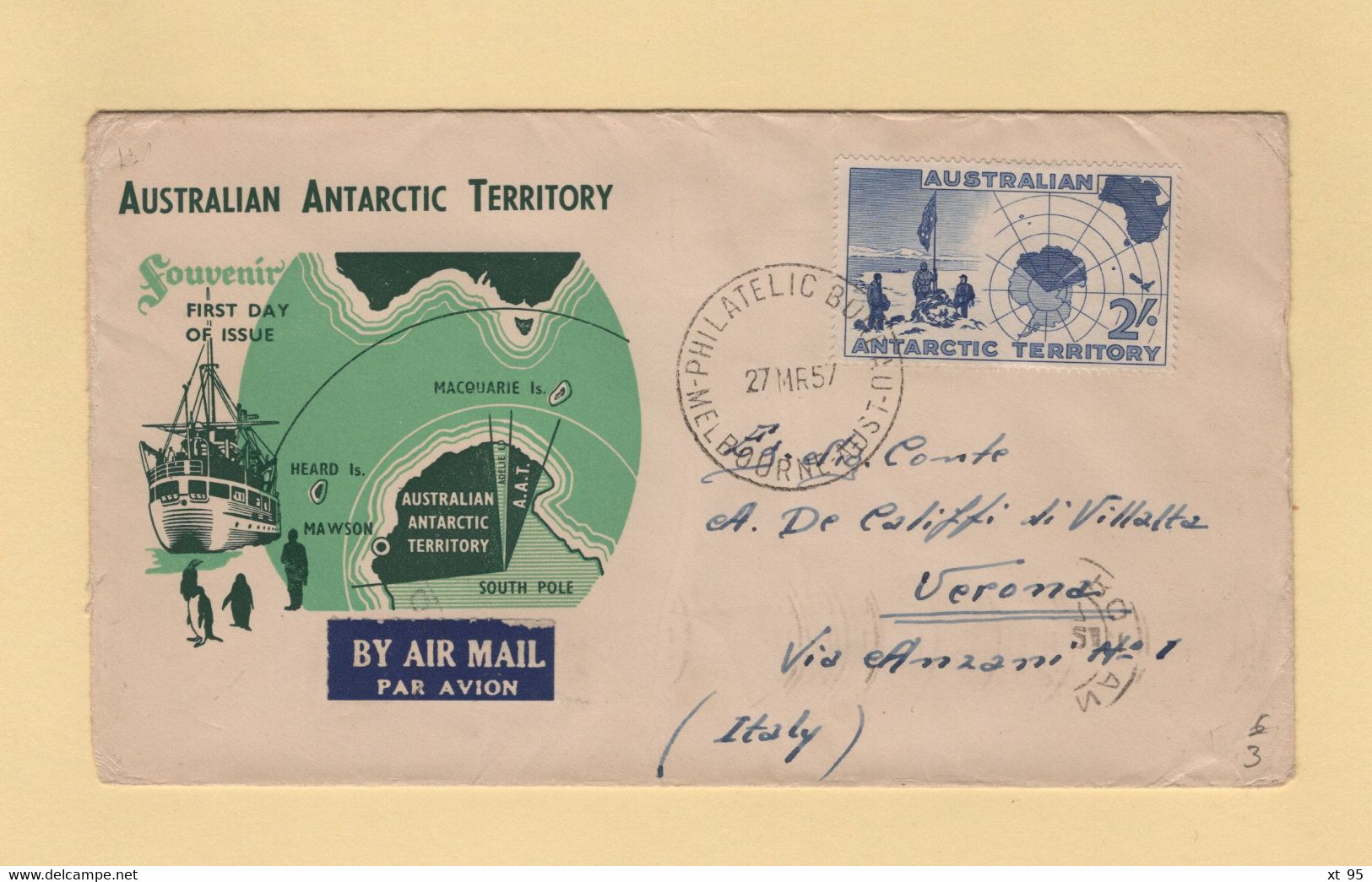 Antarctique - Australian Antarctic Territory - 1957 - FDC - FDC