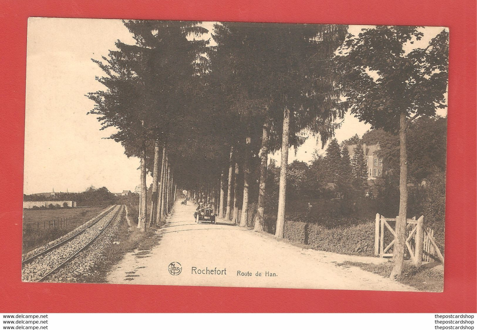 ROCHEFORT Route De Han Vintage Motor Car Non Circulé Not Circulated  Nicht Gelaufen BELGIUM - Rochefort