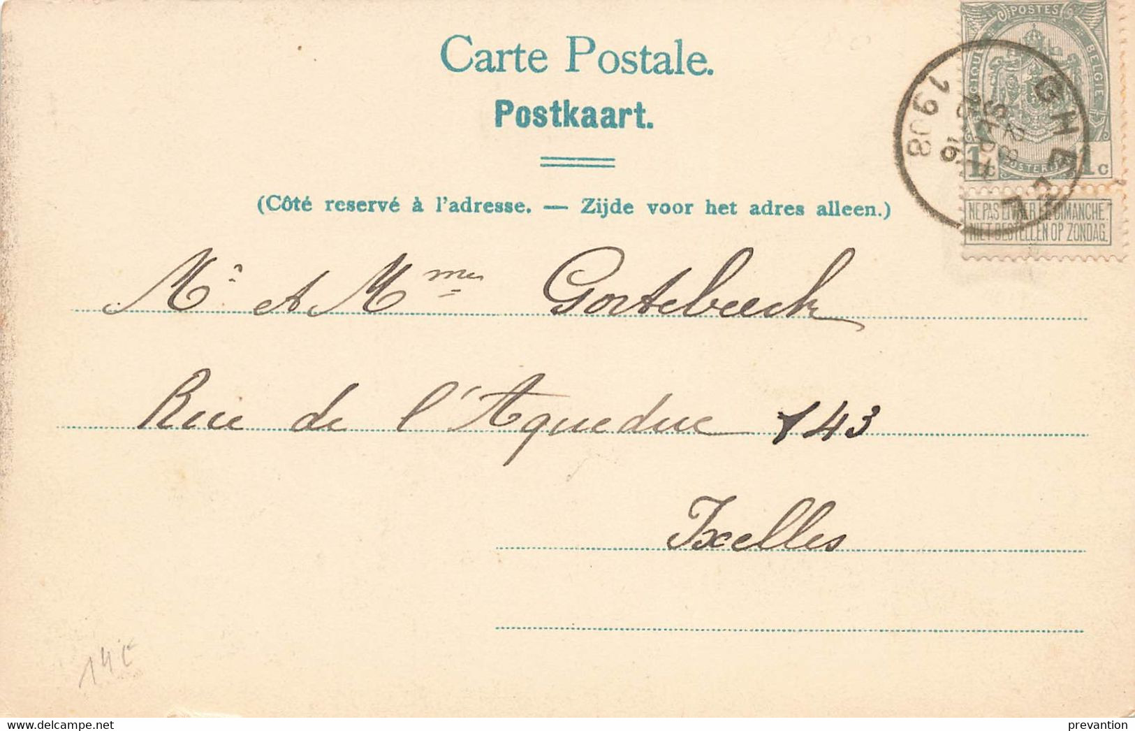 GHEEL - Het Park - Le Parc - Carte Circulé En 1908 - Geel
