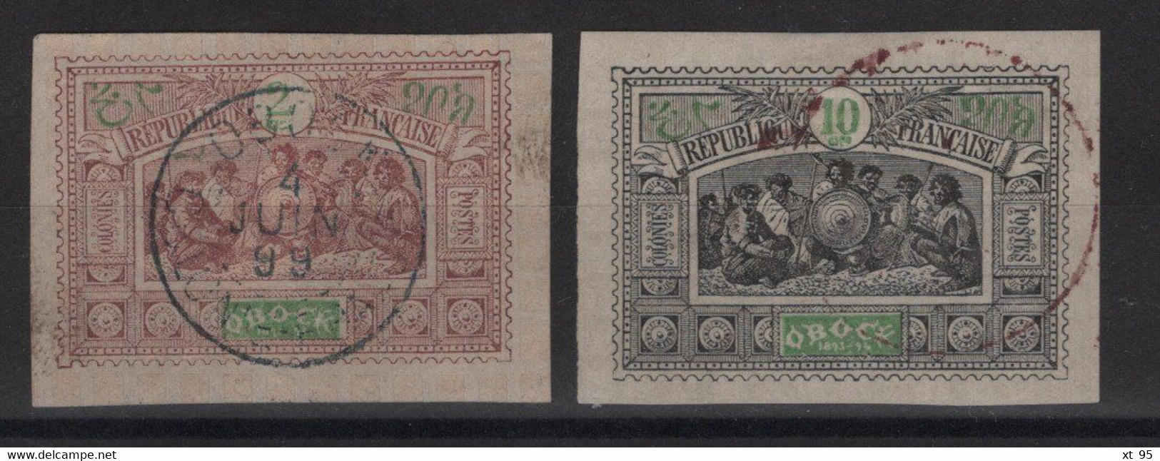 Obock - N°48 + 51 - Obliteres - Cote 12.50€ - Used Stamps