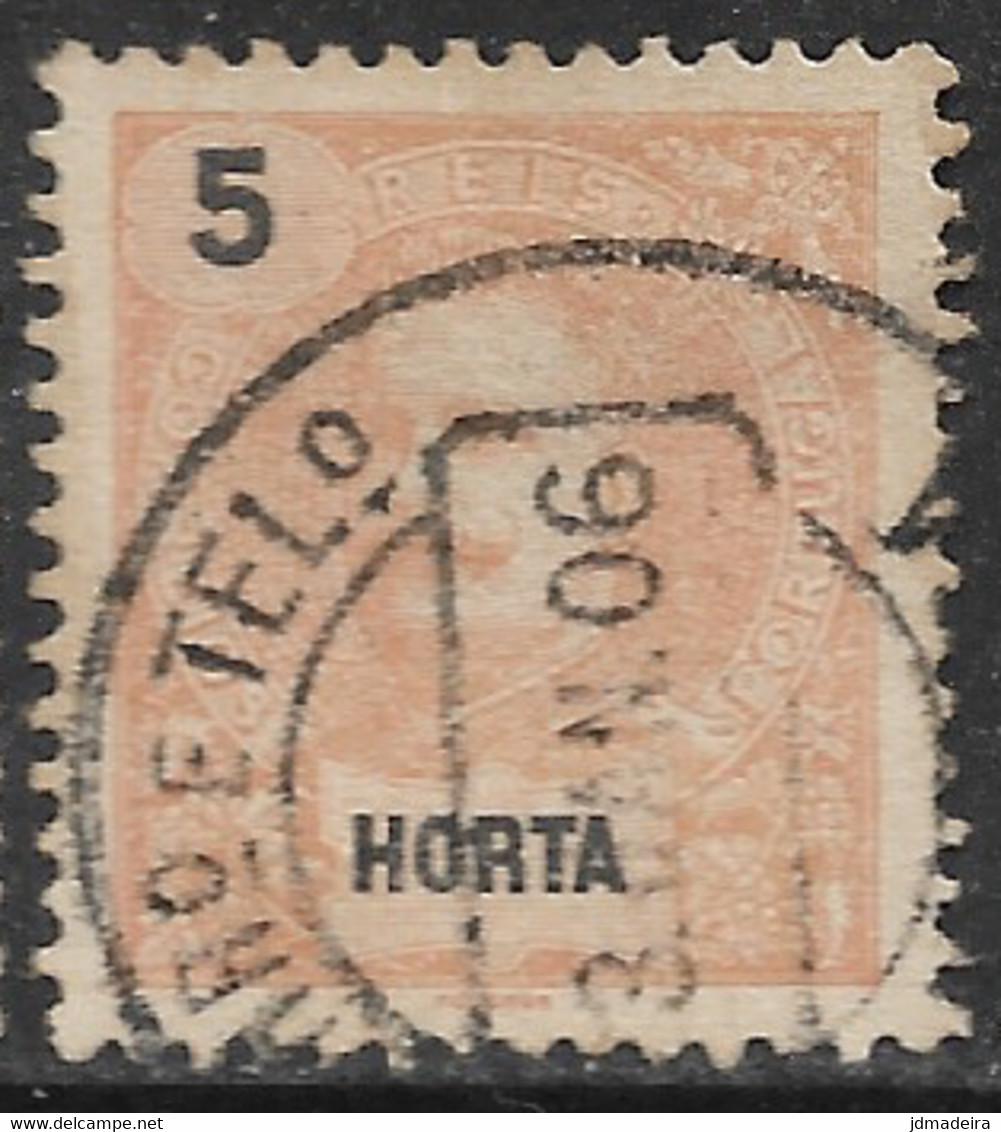 Horta – 1897 King Carlos 5 Réis Used Stamp - Horta