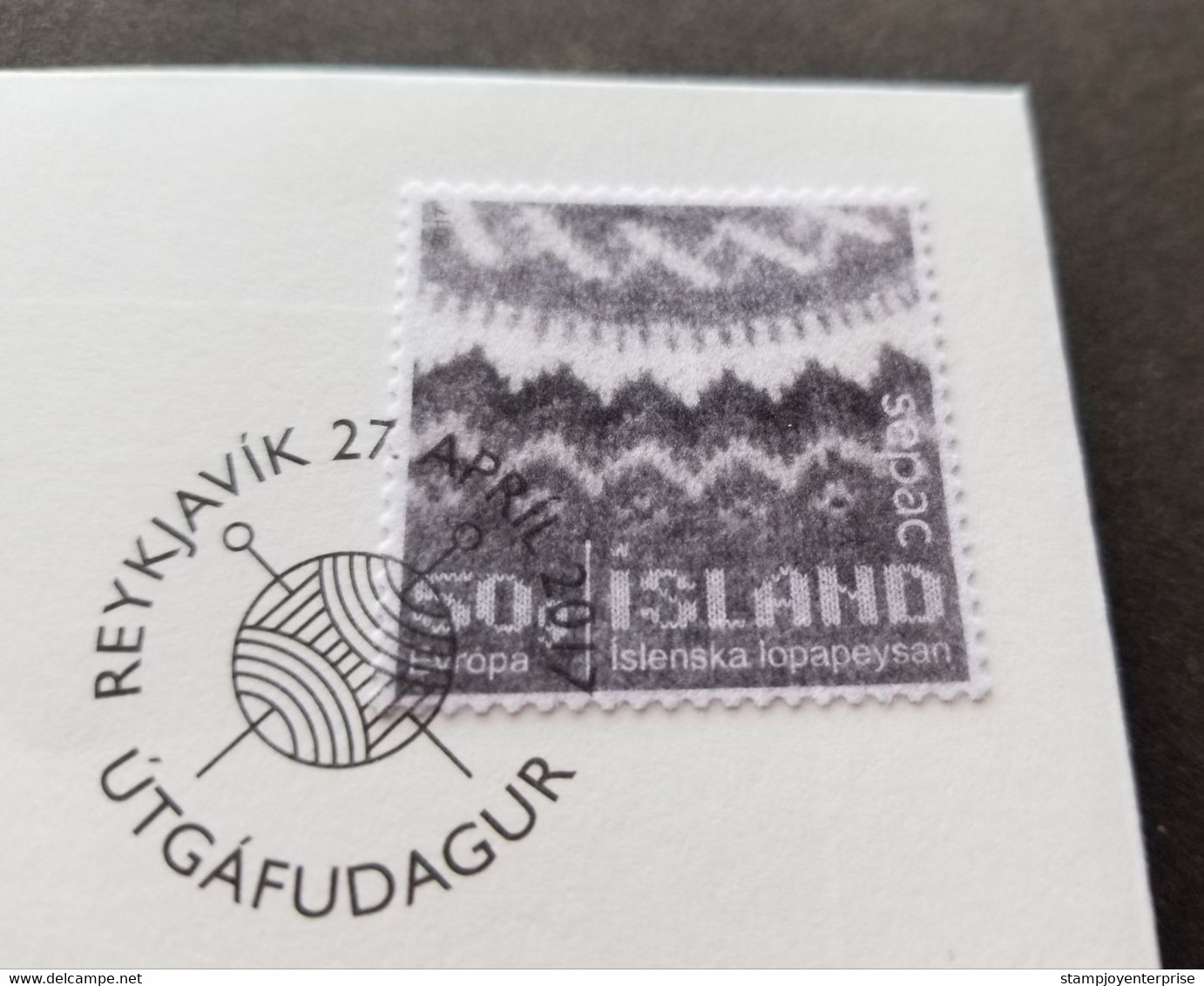 Iceland Handcraft Icelandic Sweater Craft 2017 (FDC) *flock Paper Made *unusual - Briefe U. Dokumente