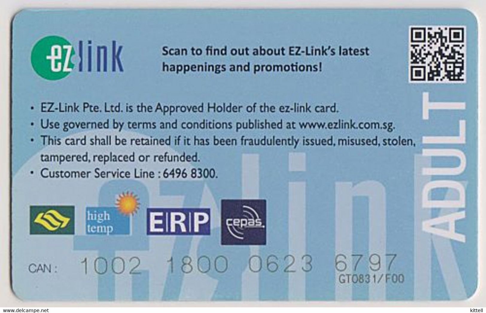 Singapore Travel Transport Card Subway Train Bus Ticket Ezlink Used Avengers - Welt