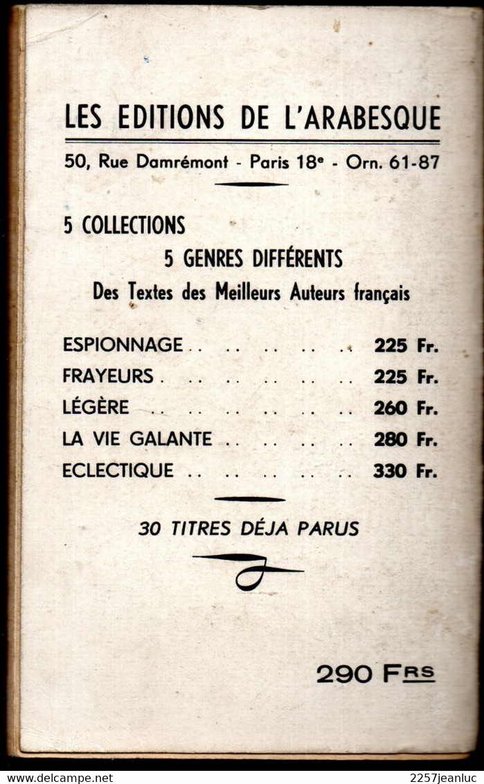 Romans ( Editions De L'Arabesque N: 4 De 1955 )  Le Havre Des Grâces De André Dinar - Arabesque