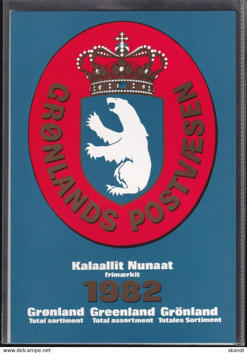 GRÖNLAND 1982 Mi-Nr. 133-139 Jahresmappe - Year Set ** MNH - Full Years
