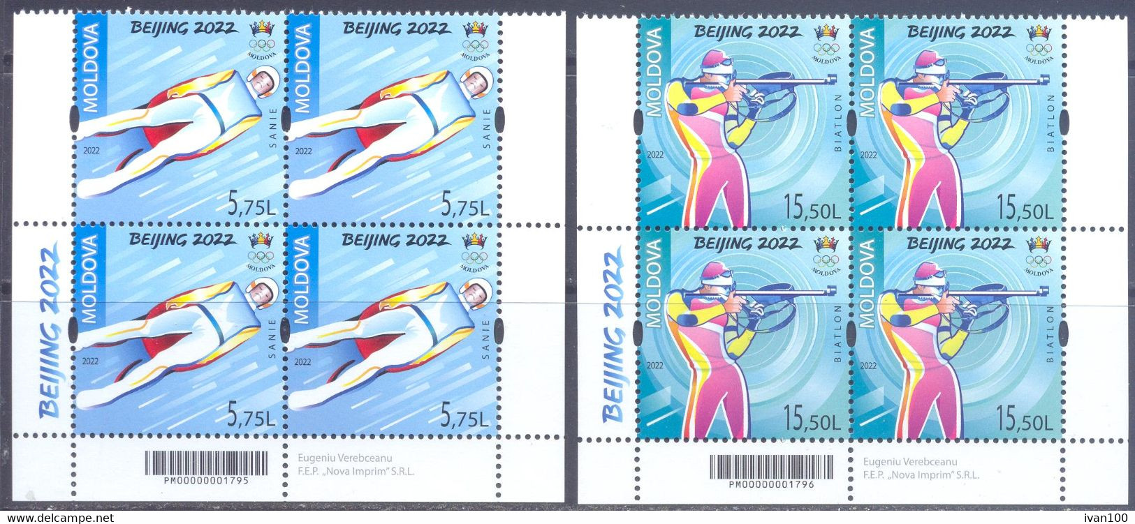 2022. Winter Olympic Games Beijing '2022, 4 Sets Se-tenant, Mint/** - Winter 2022: Peking