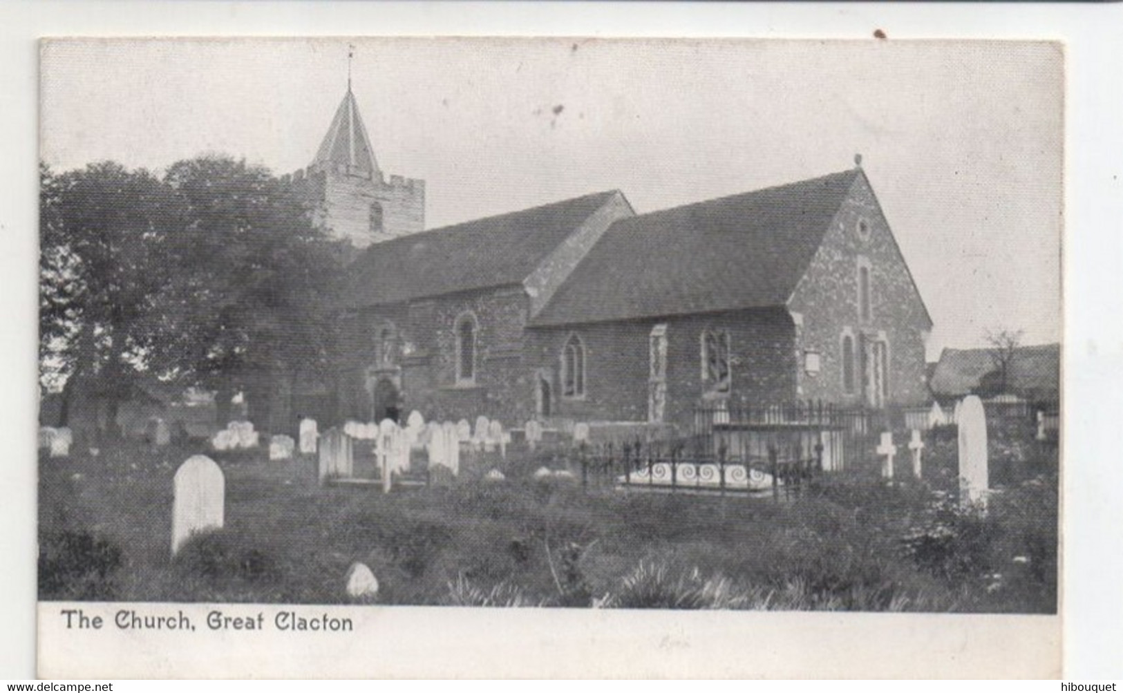 CPSM, The Church Great Clacton, Cimetière Autour De L'Eglise - Clacton On Sea