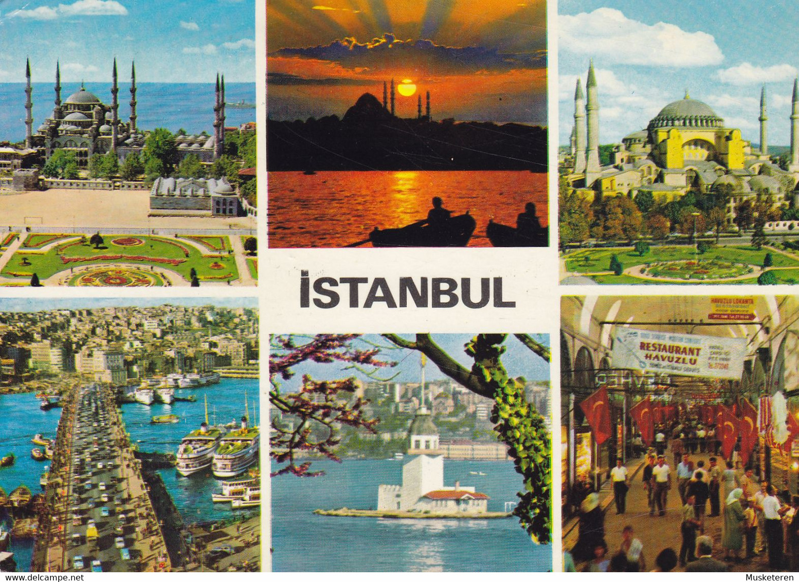 Turkey PPC Istanbul Views From The City WAREM ÖTELI Selimiye 1972 (Purple Cancel) SØBORG Denmark 3x Atatürk (2 Scans) - Storia Postale